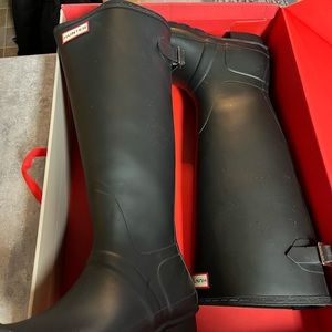 Womens tall black hunter boots